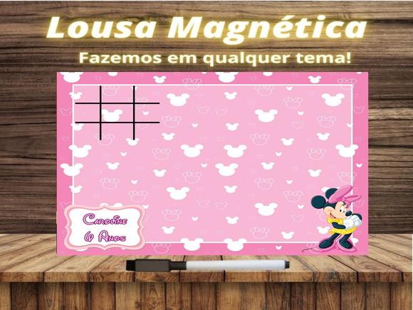 Lousa Magnética + Jogo da Velha Minnie com Embalagem