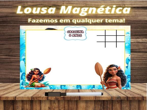 Lousa Magnética + Jogo da Velha Moana com Embalagem