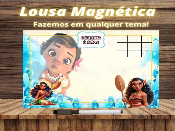 Lousa Magnética + Jogo da Velha Moana com Embalagem