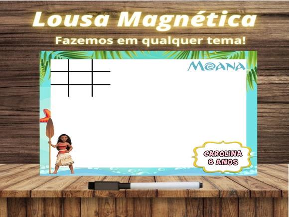 Lousa Magnética + Jogo da Velha Moana com Embalagem