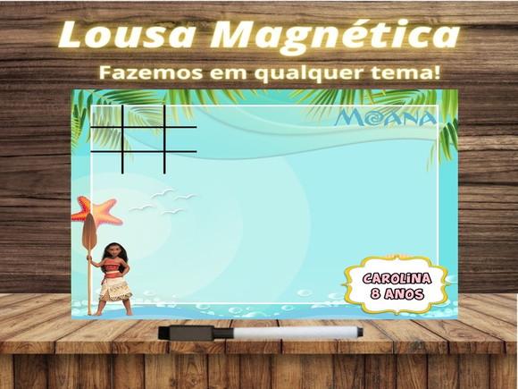 Lousa Magnética + Jogo da Velha Moana com Embalagem
