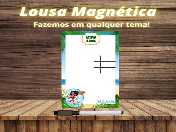 Lousa Magnética + Jogo da Velha Moana com Embalagem