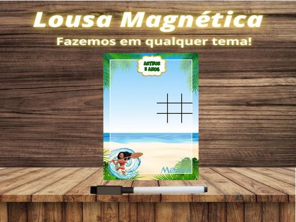 Lousa Magnética + Jogo da Velha Moana com Embalagem