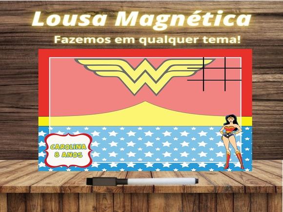 Lousa Magnética + Jogo da Velha Mulher Maravilha c Embalagem