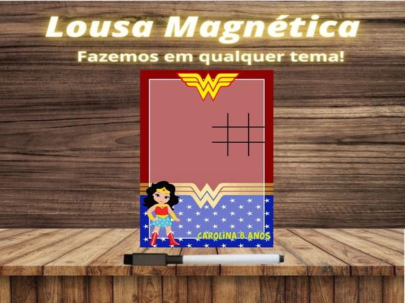 Lousa Magnética + Jogo da Velha Mulher Maravilha c Embalagem