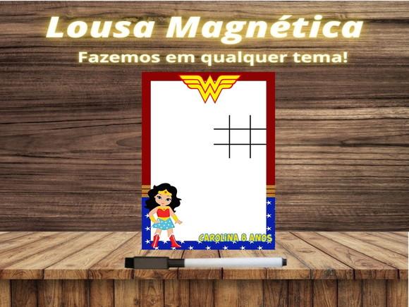 Lousa Magnética + Jogo da Velha Mulher Maravilha c Embalagem