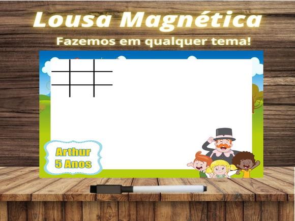 Lousa Magnética + Jogo da Velha Mundo Bita com Embalagem