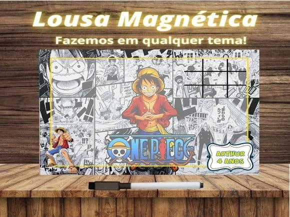 Lousa Magnética + Jogo da Velha One Piece com Embalagem