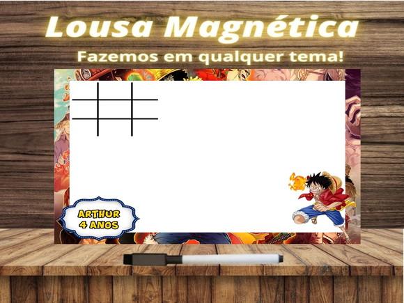 Lousa Magnética + Jogo da Velha One Piece com Embalagem
