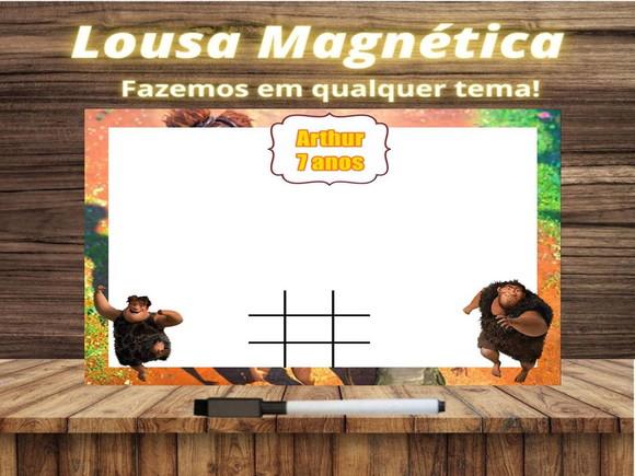 Lousa Magnética + Jogo da Velha os Croods com Embalagem