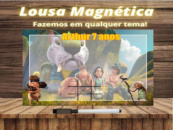 Lousa Magnética + Jogo da Velha os Croods com Embalagem