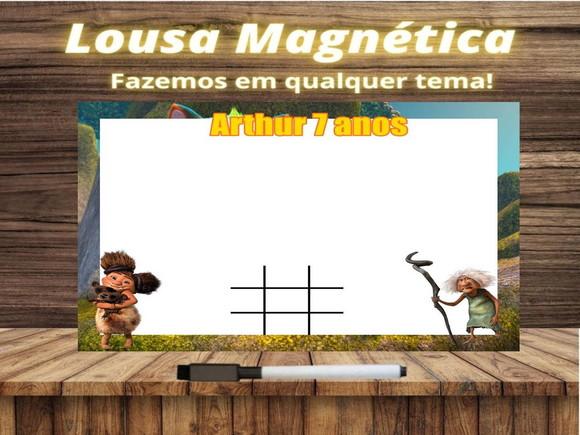 Lousa Magnética + Jogo da Velha os Croods com Embalagem