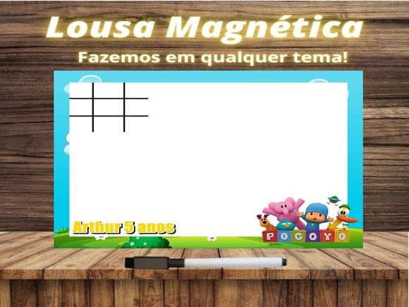 Lousa Magnética + Jogo da Velha Pocoyo com Embalagem