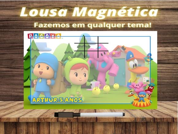 Lousa Magnética + Jogo da Velha Pocoyo com Embalagem