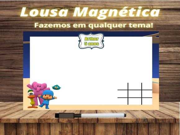 Lousa Magnética + Jogo da Velha Pocoyo com Embalagem