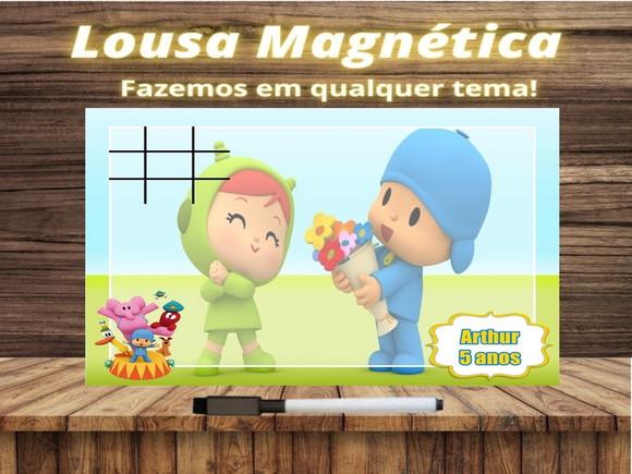 Lousa Magnética + Jogo da Velha Pocoyo com Embalagem