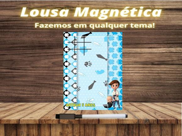 Lousa Magnética + Jogo da Velha Poderoso Chefinho c Emb