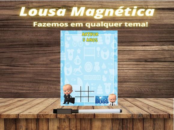 Lousa Magnética + Jogo da Velha Poderoso Chefinho c Emb