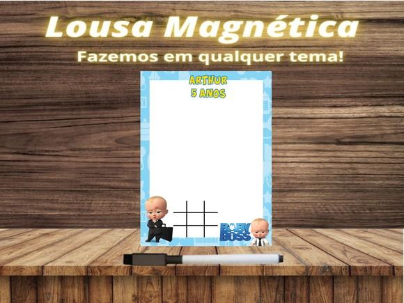 Lousa Magnética + Jogo da Velha Poderoso Chefinho c Emb