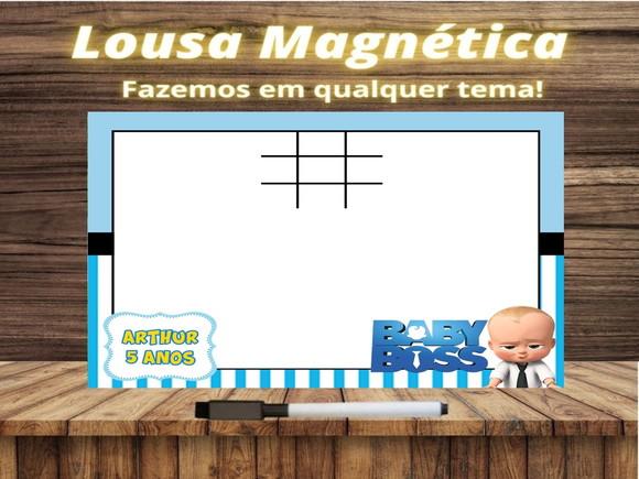 Lousa Magnética + Jogo da Velha Poderoso Chefinho c Emb
