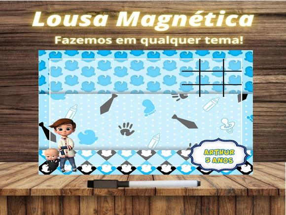 Lousa Magnética + Jogo da Velha Poderoso Chefinho c Emb