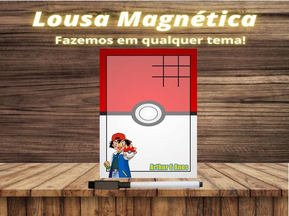 Lousa Magnética + Jogo da Velha Pokémon com Embalagem