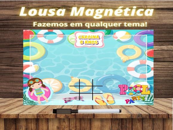 Lousa Magnética + Jogo da Velha Pool Party com Embalagem