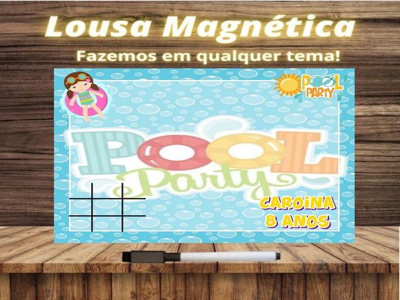 Lousa Magnética + Jogo da Velha Pool Party com Embalagem