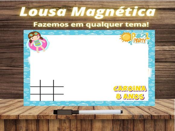 Lousa Magnética + Jogo da Velha Pool Party com Embalagem