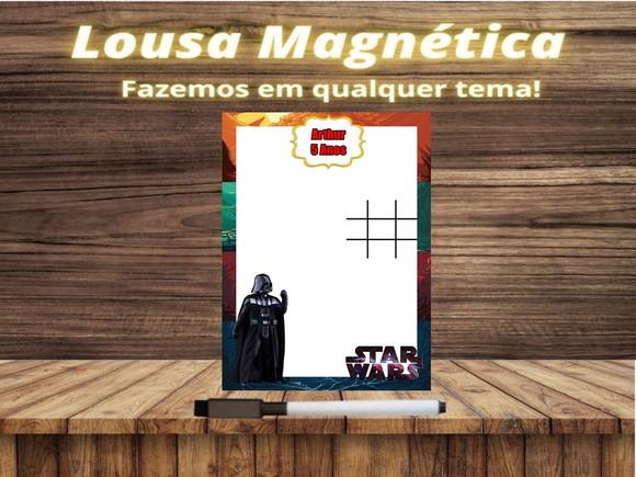 Lousa Magnética + Jogo da Velha Star Wars com Embalagem