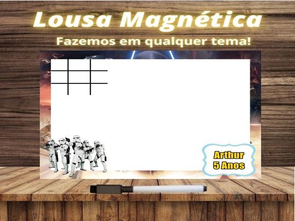 Lousa Magnética + Jogo da Velha Star Wars com Embalagem