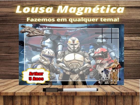Lousa Magnética + Jogo da Velha Star Wars com Embalagem