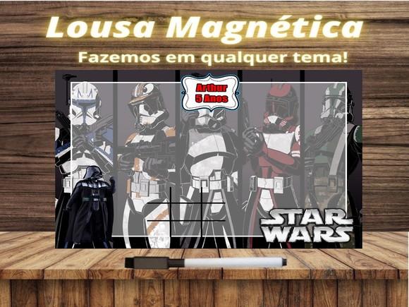 Lousa Magnética + Jogo da Velha Star Wars com Embalagem