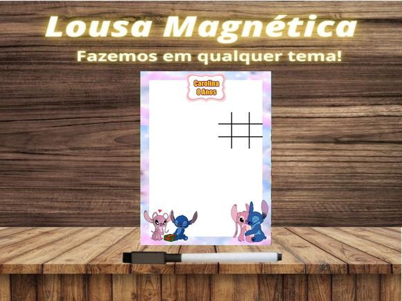 Lousa Magnética + Jogo da Velha Stitch com Embalagem