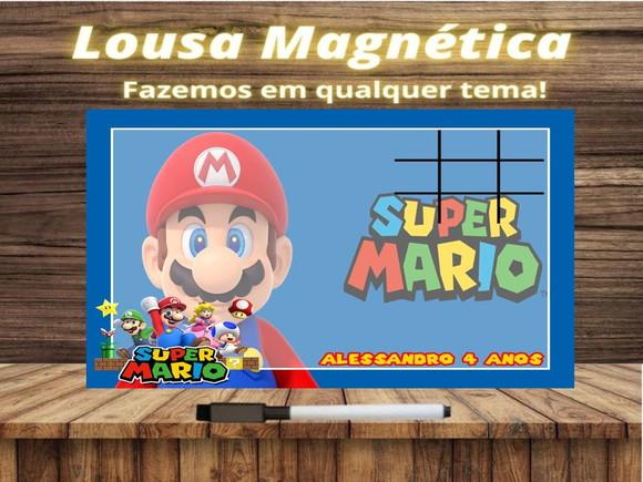 Lousa Magnética + Jogo da Velha Super Mário com Embalagem