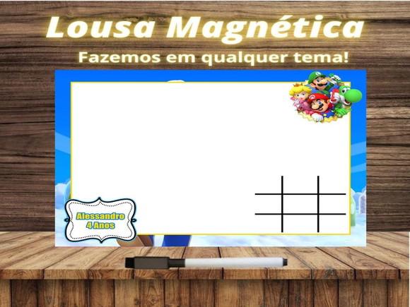 Lousa Magnética + Jogo da Velha Super Mário com Embalagem
