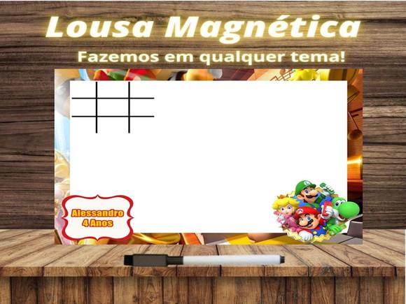 Lousa Magnética + Jogo da Velha Super Mário com Embalagem