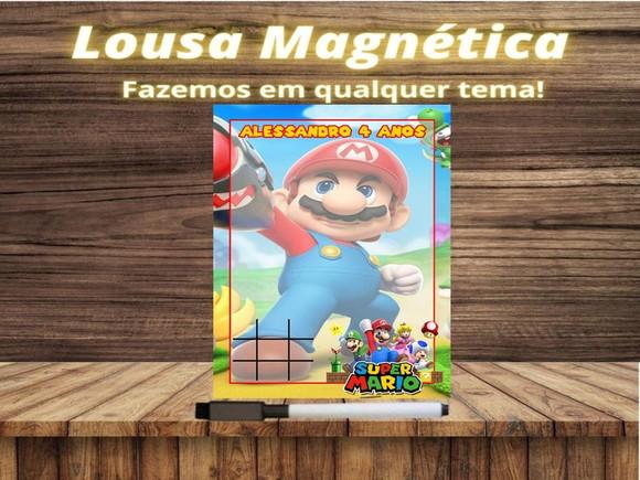 Lousa Magnética + Jogo da Velha Super Mário com Embalagem