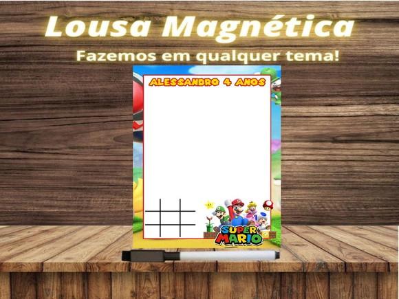 Lousa Magnética + Jogo da Velha Super Mário com Embalagem