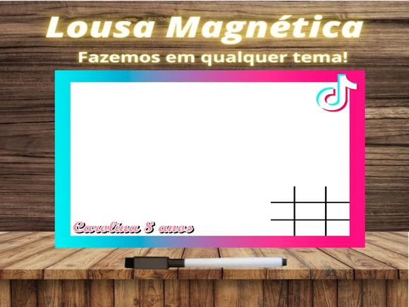 Lousa Magnética + Jogo da Velha Tik Tok com Embalagem