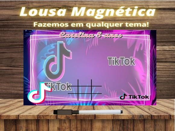 Lousa Magnética + Jogo da Velha Tik Tok com Embalagem