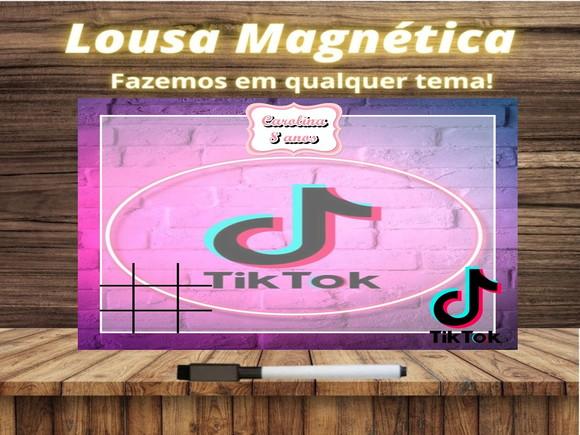 Lousa Magnética + Jogo da Velha Tik Tok com Embalagem