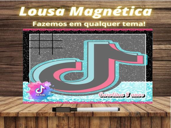 Lousa Magnética + Jogo da Velha Tik Tok com Embalagem