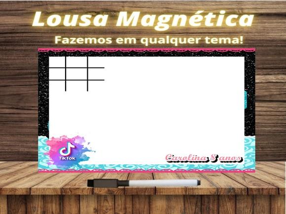 Lousa Magnética + Jogo da Velha Tik Tok com Embalagem