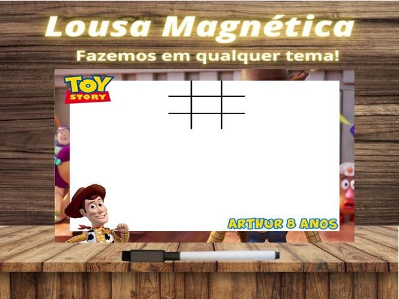 Lousa Magnética + Jogo da Velha Toy Story com Embalagem