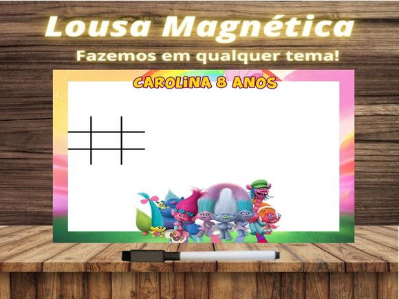 Lousa Magnética + Jogo da Velha Trolls com Embalagem