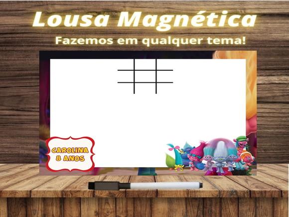 Lousa Magnética + Jogo da Velha Trolls com Embalagem