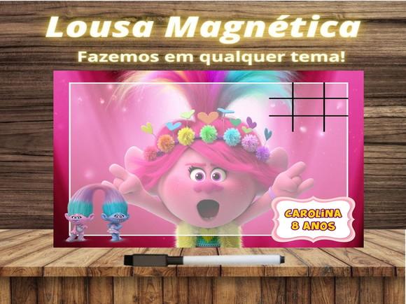 Lousa Magnética + Jogo da Velha Trolls com Embalagem