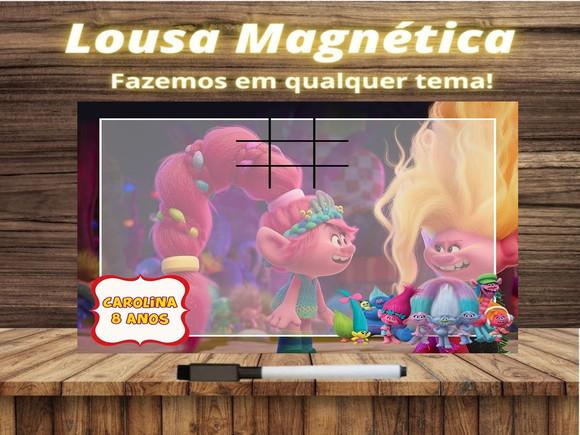 Lousa Magnética + Jogo da Velha Trolls com Embalagem