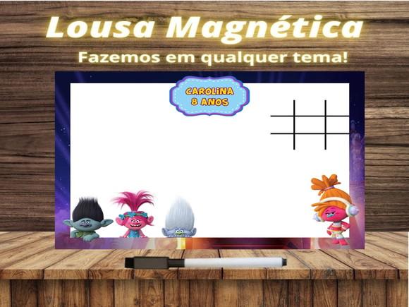 Lousa Magnética + Jogo da Velha Trolls com Embalagem